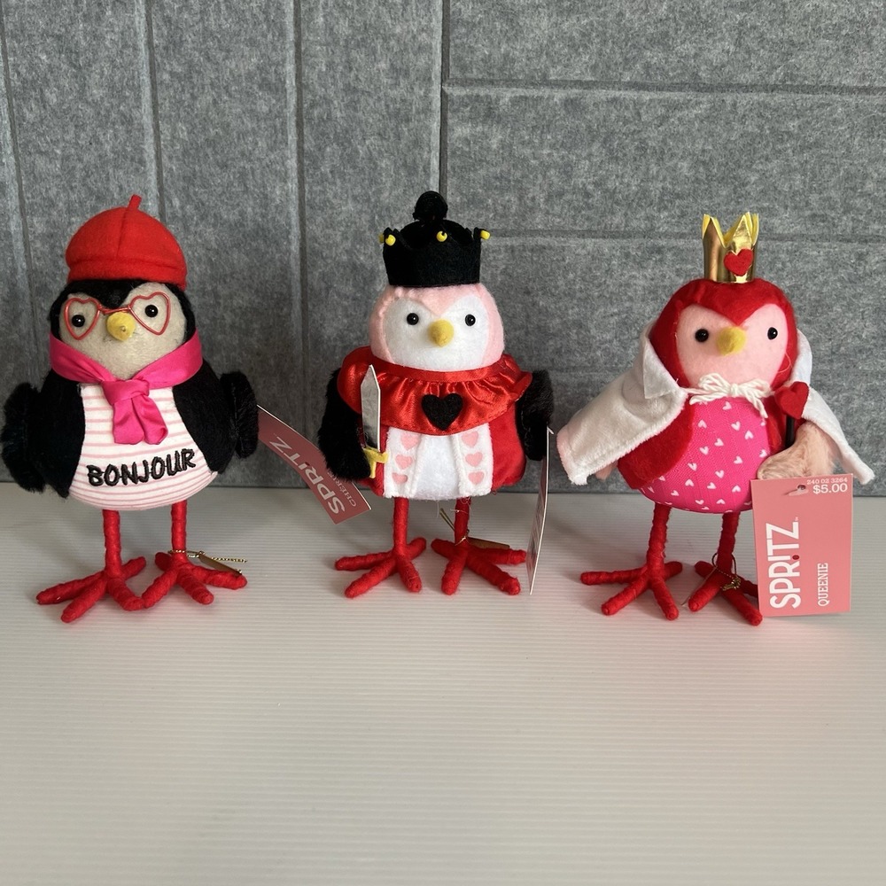 Target Spritz Bird 2024 Valentines Day Friends Queenie Kingsley Cherie Set Of 3